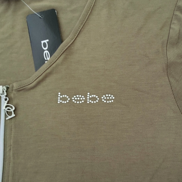 bebe Martini🍸Olive🫒 Top with Zipper Detail - NWT - Picture 5 of 13